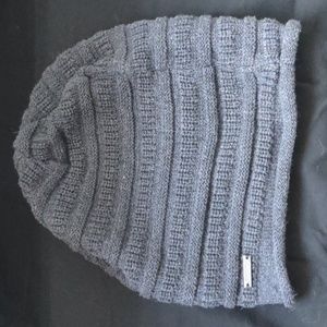 Grey Knitted Beanie Men's Hat